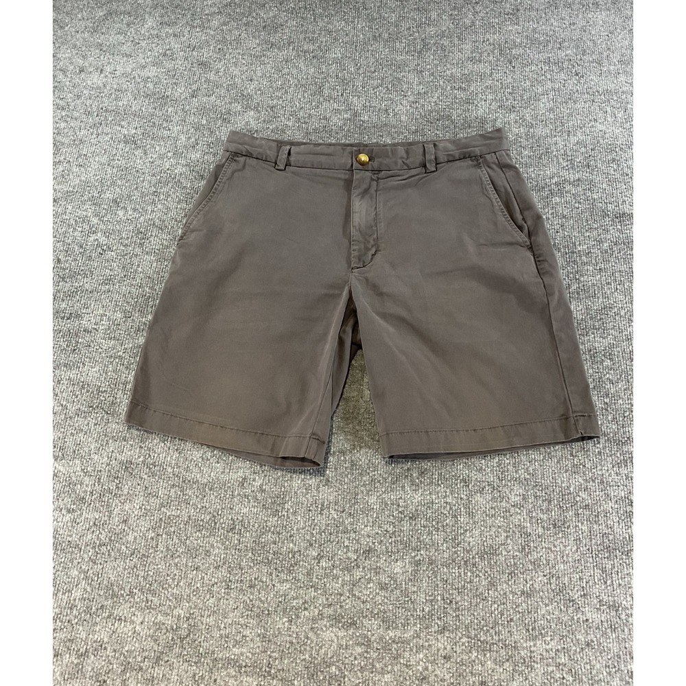 Vineyard Vines Breaker Shorts Mens 34 Grey Chino Flat Front Casual Preppy Summe